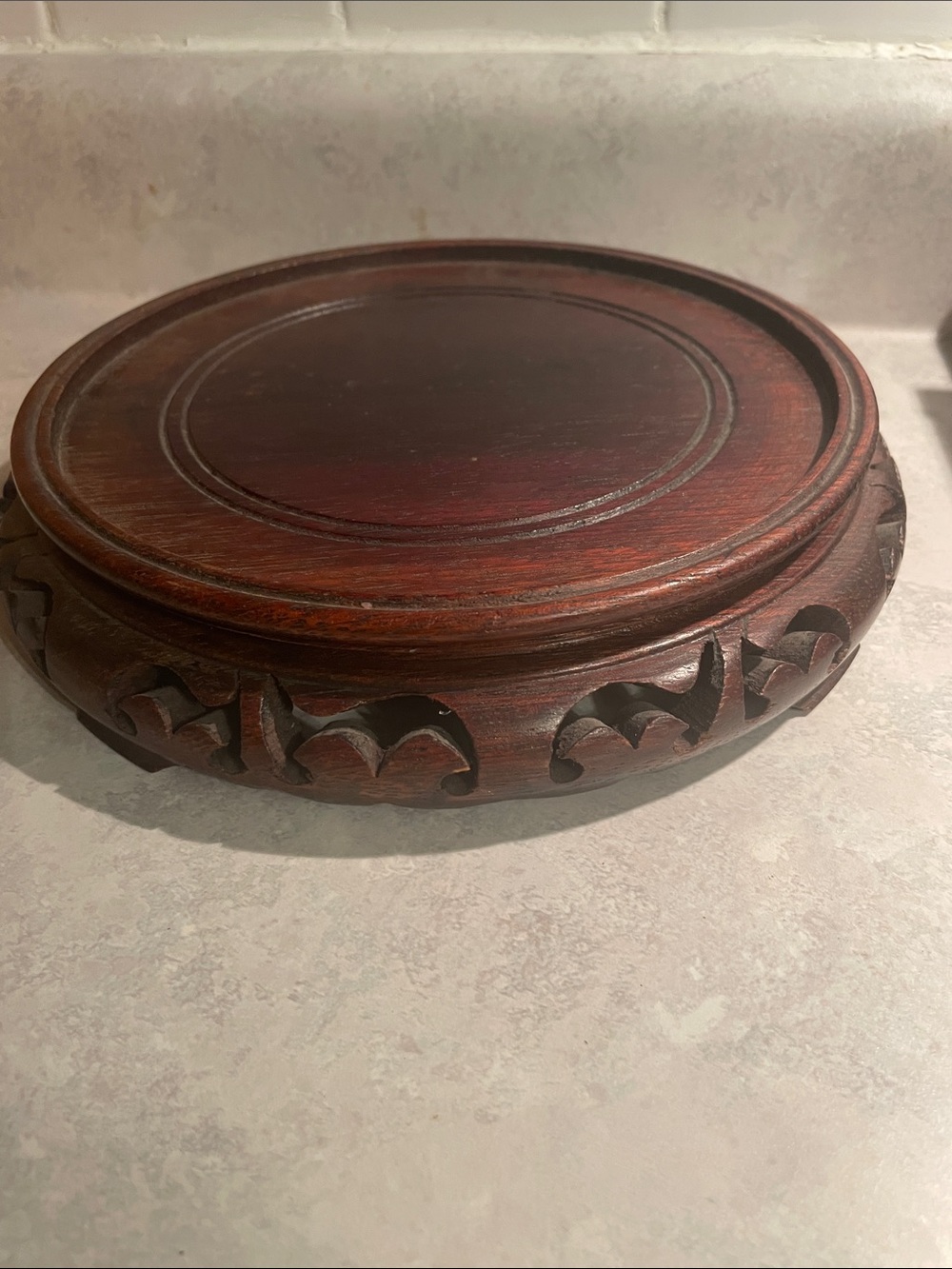 Carved Wooden Asian Display Stand